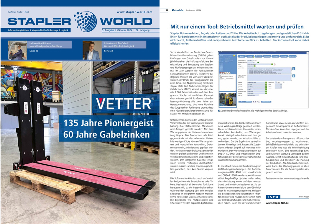 Staplerword Okt/24 - TechTex-Verlag. Stapler und Betriebsmittel warten und prfen